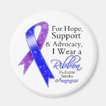 Pediatric Stroke Support Hope Awareness Refrigerator Magnet