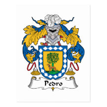 Pedro Family Crest Post Card