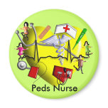 Peds Nurse Gifts-Adorable 3D Graphic ARt Refrigerator Magnet