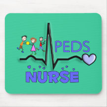 PEDS NURSE QRS Design T-Shirts & Gifts Mouse Pad
