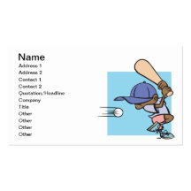 Pee Wee Baseball Business Card Template