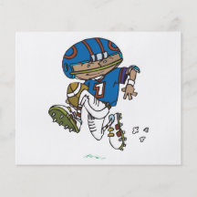 pee wee football kid running with football flyers