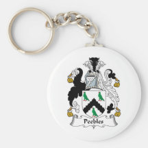 Peebles Family Crest Key Chain