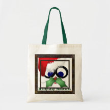 Peek-a-boo Holly-day Mustache Bags
