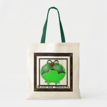 Peek-a-boo Holly-day Mustache Tote Bag