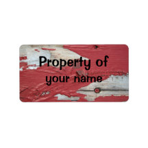 Peeling Paint "property of" Label
