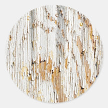 Peeling White Paint Abstract Round Sticker