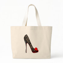 Peep Toe Platform Pump Tote Bag