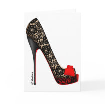 Peep Toe Platform Pump Greeting Cards