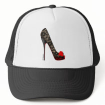Peep Toe Platform Pump Mesh Hats