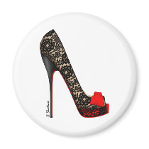 Peep Toe Platform Pump Fridge Magnets
