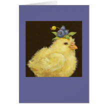 peep with blueberries card