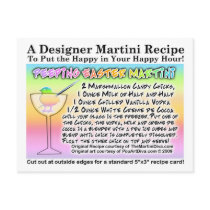 Peeping Easter Martini Recipe Card Postcard