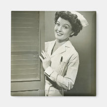 Peeping Nurse Magnets