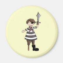 Peg-leg Pirate Refrigerator Magnets