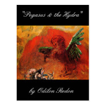 "Pegasus et l'hydre" par Odilon Redon Cartes Postales