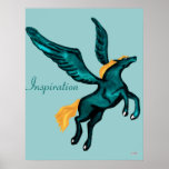 Pegasus (Turquoise) Poster