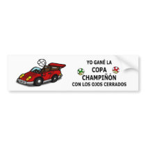 Pegatina coche - yo gané... pegatina de parachoque