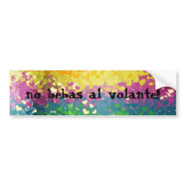 pegatina colorines ines, no bebas al volante!! etiqueta de parachoque