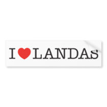 Pegatina I Love Landas Pegatina De Parachoque