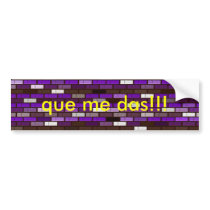 pegatina ladrillos lilas, que me das!!! etiqueta de parachoque