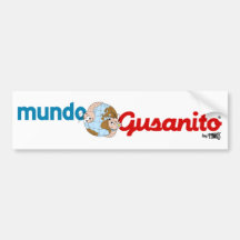 Pegatina "Mundo Gusanito" Etiqueta De Parachoque
