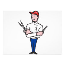 Peigne de coiffeur et bande dessinée de ciseaux faire-parts