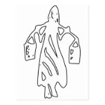 Peileppe Tribal Art Woman w Bucket Silhouette Maid Post Card