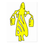 Peileppe Tribal Art Woman w Bucket Silhouette Maid Post Card