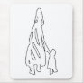 Peileppe Tribal Art Woman w Child Silhouette comic Mousepads