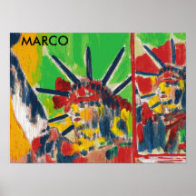 Peinture acrylique signée par original maximum de  affiche