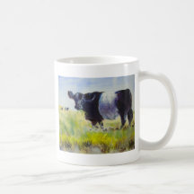 Peinture ceinturée de vache à Galloway Tasses