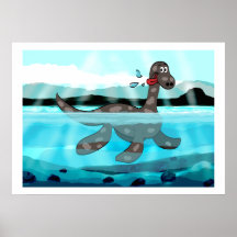 Peinture de dinosaure de Plesiosaurus Posters
