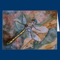 peinture de libellule cartes