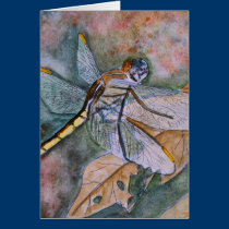 peinture de libellule cartes
