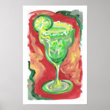Peinture de margarita affiche
