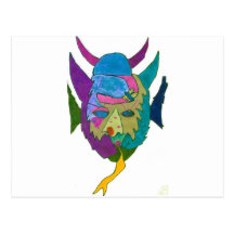 Peinture de MASQUE Carte Postale