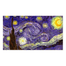 Peinture de nuit étoilée par l'artiste Vincent van Modèles De Cartes De Visite