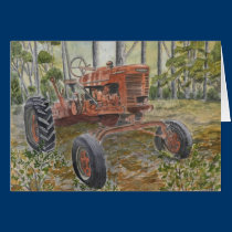 peinture de tracteur de ferme cartes