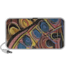 peinture douce d'abrégé sur musique haut-parleurs mobiles