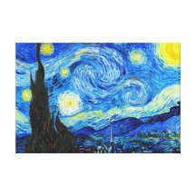 Peinture fraîche de Vincent van Gogh de nuit étoil Impression Sur Toile