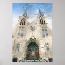 Peinture gothique d'église de la renaissance de St Affiches