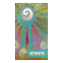 Peinture inspirée artsy colorée d'amusement unique modèles de cartes de visite