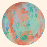 Peinture tropicale abstraite assiettes