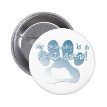 Pekingese Granddog Button