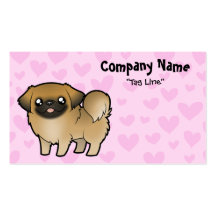 Pekingese Love (puppy cut) Business Card Template