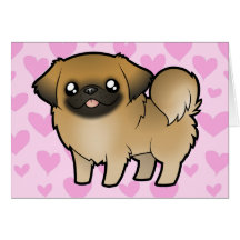 Pekingese Love (puppy cut) Greeting Cards