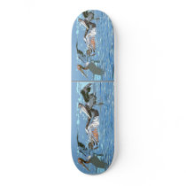 Pelicans Flying Art Skateboard
