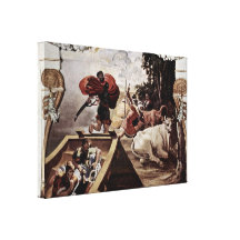 Pellegrino Tibaldi - Fellowship steal the cattle Stretched Canvas Print