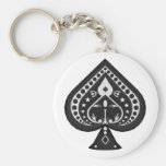 Pelles noires : Costume de cartes de jeu : Porte-clefs